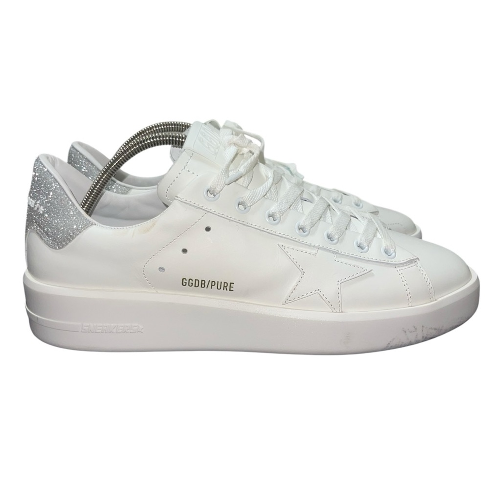 Golden Goose Women's purestar sneakers with glittery heel tab size 42 (w12)